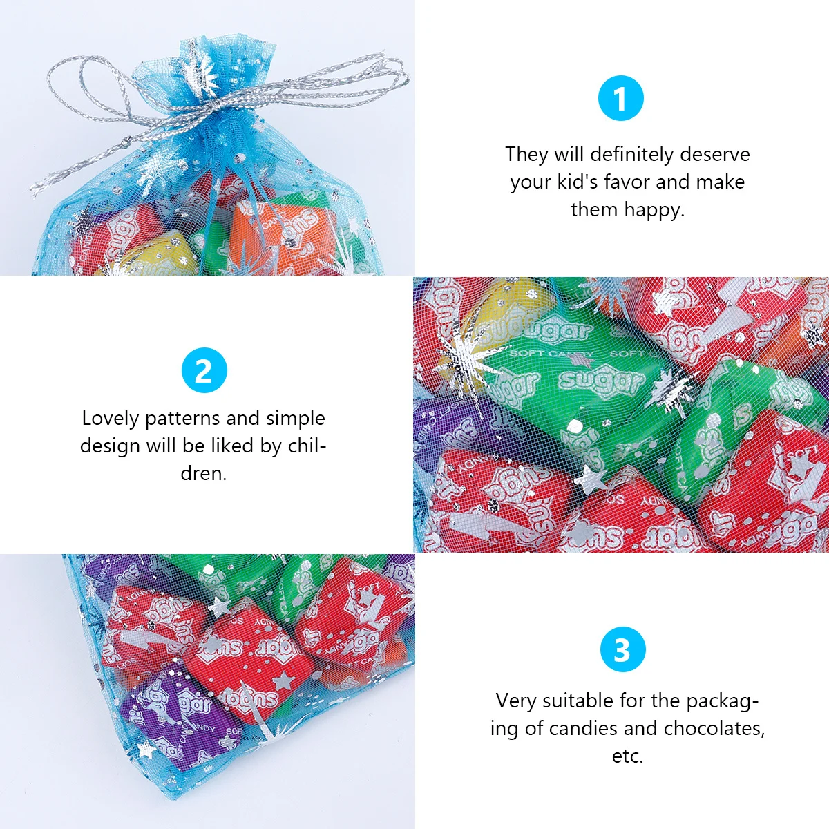 50Pcs Novel Storage Pouches Chic Star Pattern Lovely Fabric Bags for Snacks Party Favors Kids Treats Blue Fabric Bags
50Pcs Novel Storage Pouches Chic Star Pattern Lovely Fabric Bags for Snacks Party Favors Kids Treats Blue Fabric Bags