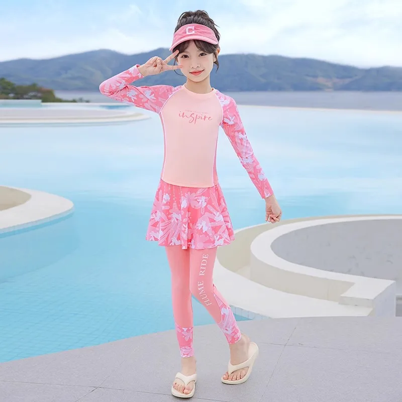 Two Pieces Kids Burkini Girls Long Sleeve Swimsuit With Removable Skirt Children Modest Swimwear Muslim Swimming Suit Bathing
Two Pieces Kids Burkini Girls Long Sleeve Swimsuit With Removable Skirt Children Modest Swimwear Muslim Swimming Suit Bathing