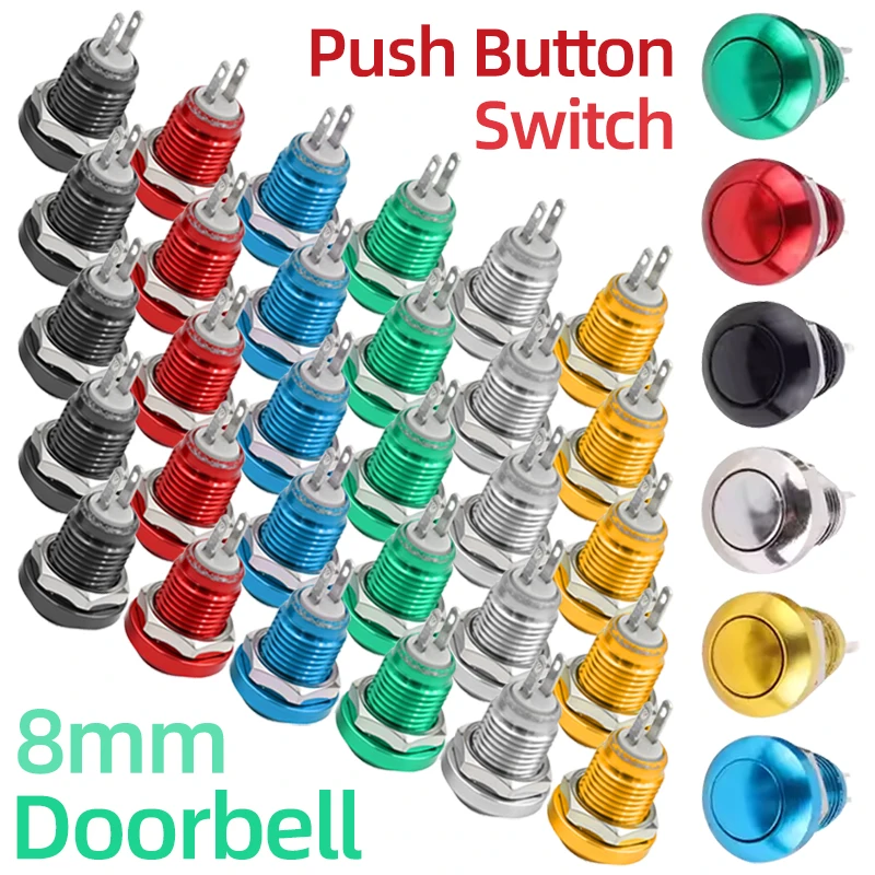IP66 Waterproof 8mm Metal Push Button Switch Momentary Switch for Doorbell Auto Start Starter Auto Engine
IP66 Waterproof 8mm Metal Push Button Switch Momentary Switch for Doorbell Auto Start Starter Auto Engine
