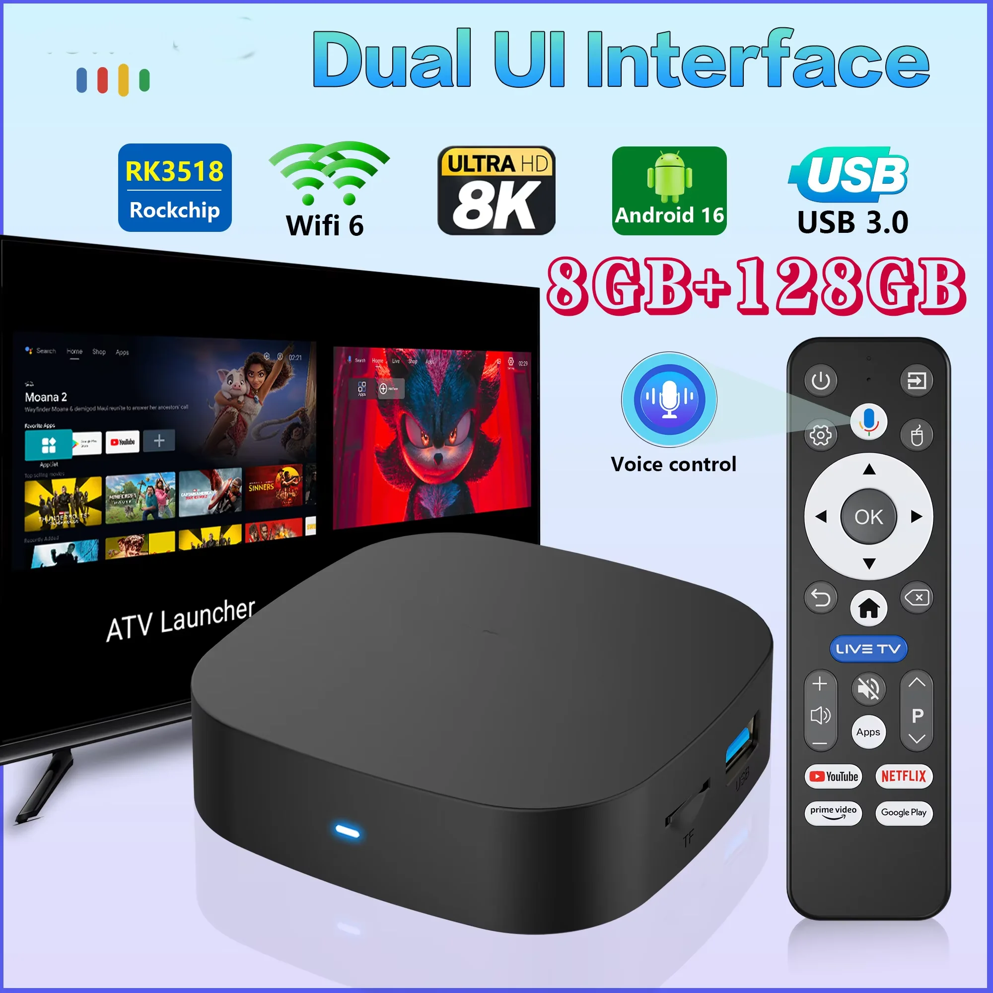 New 2026 Smart TV Box H96 MAX S905L3 Android 14.0 4K BT Google Voice Remote Media Player Home Android Set Top Box 2GB 16GB 8GB
New 2026 Smart TV Box H96 MAX S905L3 Android 14.0 4K BT Google Voice Remote Media Player Home Android Set Top Box 2GB 16GB 8GB