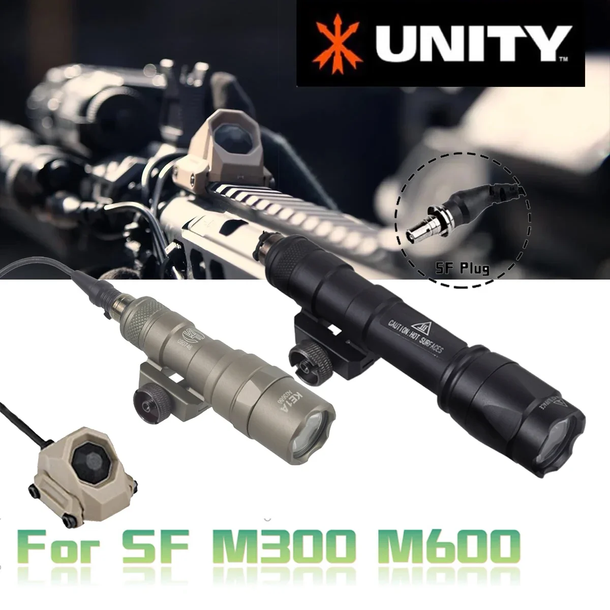 Tactical Surefire M300 M600 Flashlight With UNITY AXON Dual Function Remote Pressure Switch Fit 20mm Rail Hunting Airsoft Light
Tactical Surefire M300 M600 Flashlight With UNITY AXON Dual Function Remote Pressure Switch Fit 20mm Rail Hunting Airsoft Light