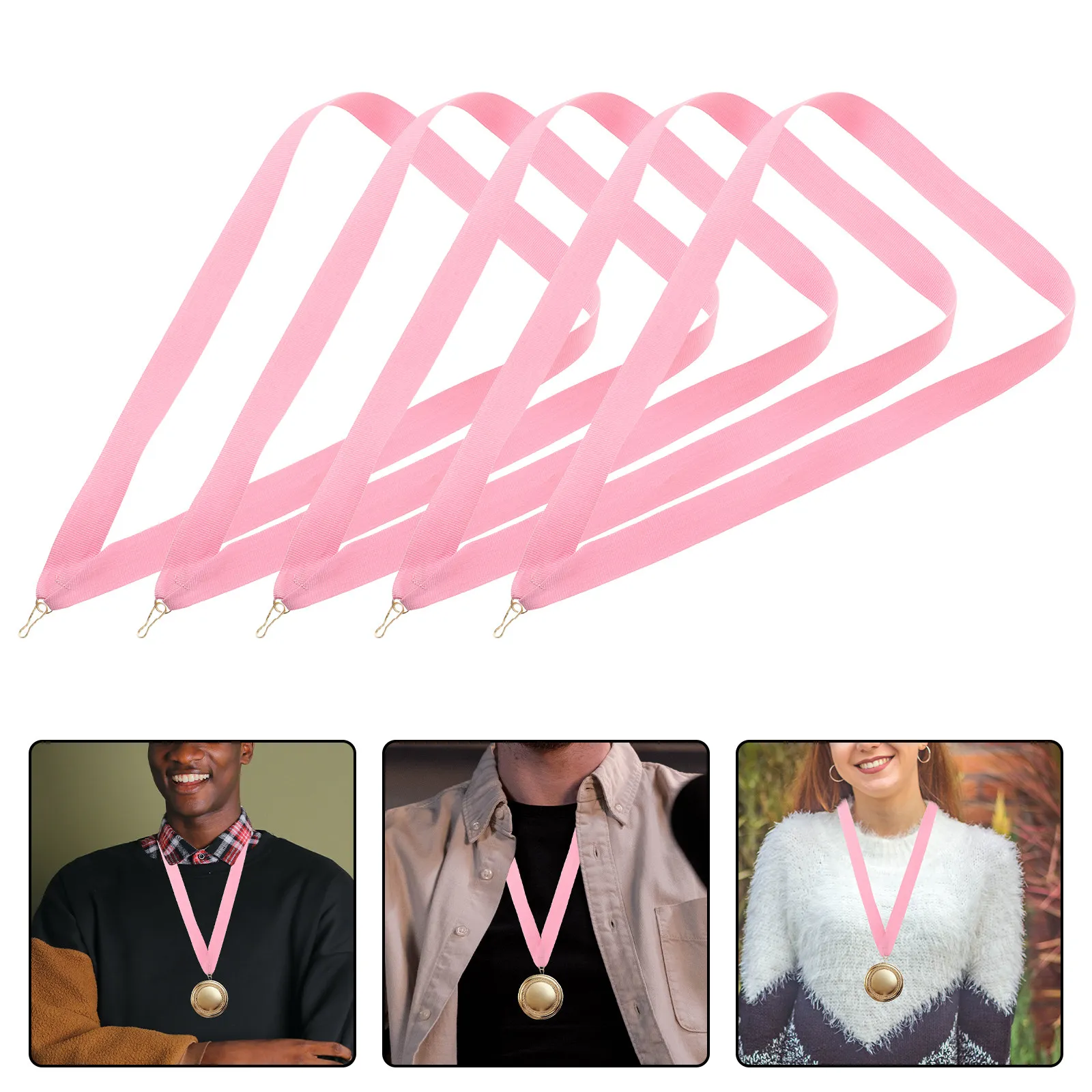 20Pcs Pink Solid Color Neck Ribbon Medal Lanyards for Achievement Ribbons Marathon Prize Presentation Visitor Badge Lanyards
20Pcs Pink Solid Color Neck Ribbon Medal Lanyards for Achievement Ribbons Marathon Prize Presentation Visitor Badge Lanyards