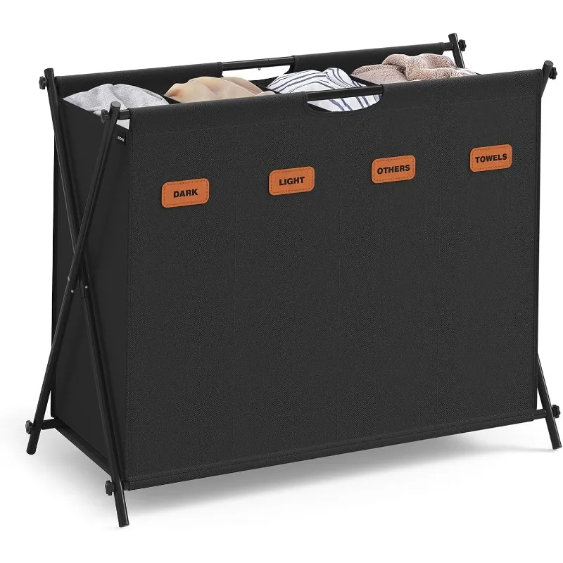Laundry Hamper, Laundry Basket, 40.9 Gal. Laundry Sorter 4 Sections, Collapsible X-Frame
Laundry Hamper, Laundry Basket, 40.9 Gal. Laundry Sorter 4 Sections, Collapsible X-Frame