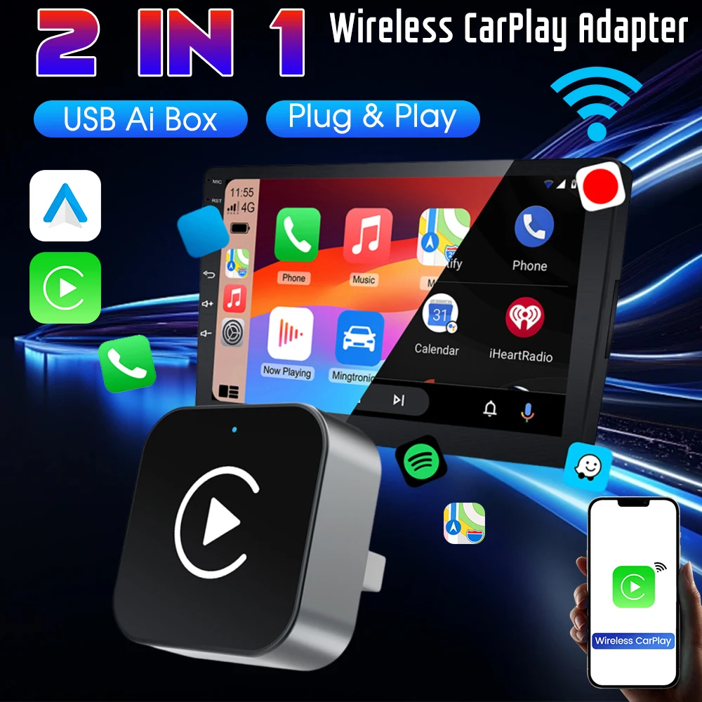 Беспроводной адаптер 2в1 Carplay для iPhone android auto Apple Wireless Carplay Mini USB Ai Box Carplay для Toyota Volvo Hyundai
Беспроводной адаптер 2в1 Carplay для iPhone android auto Apple Wireless Carplay Mini USB Ai Box Carplay для Toyota Volvo Hyundai