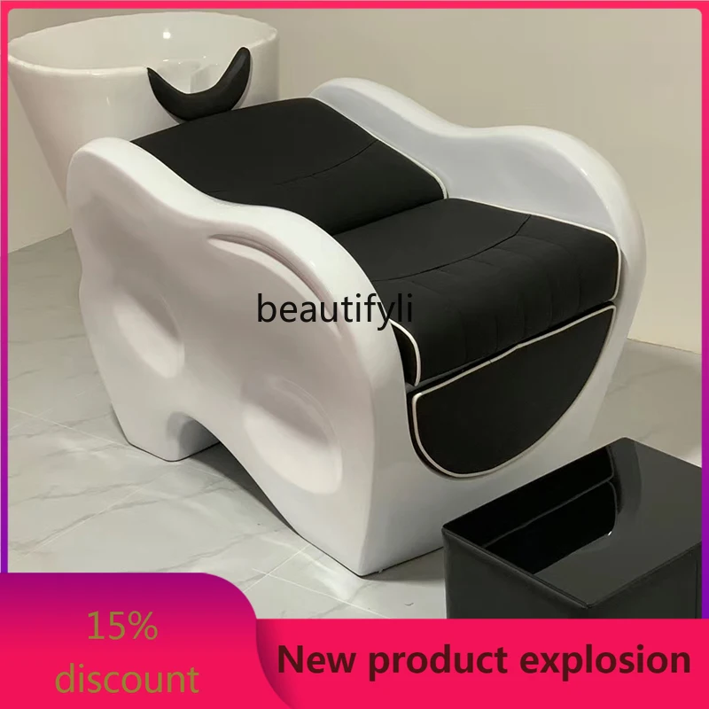 zGHalf Lying Shampoo Chair Hair Saloon Dedicated FRP Light Luxury Hair Salon Punch Bed with Water Heater
zGHalf Lying Shampoo Chair Hair Saloon Dedicated FRP Light Luxury Hair Salon Punch Bed with Water Heater