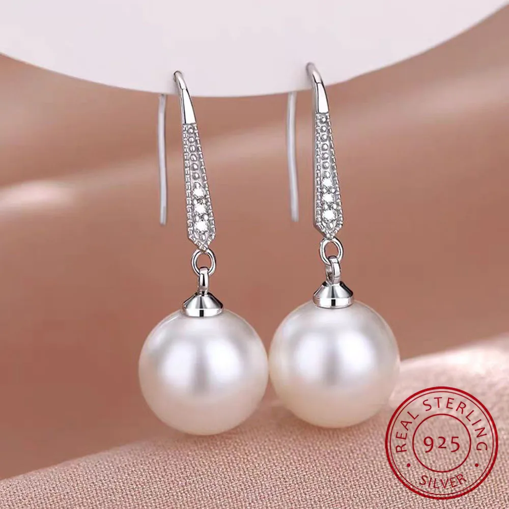 CMON KSTAR New s925 Silver Fashion Trend Zircon Pearl Long Earrings Wedding Pendant Mother's Day Jewelry Women.
CMON KSTAR New s925 Silver Fashion Trend Zircon Pearl Long Earrings Wedding Pendant Mother's Day Jewelry Women.