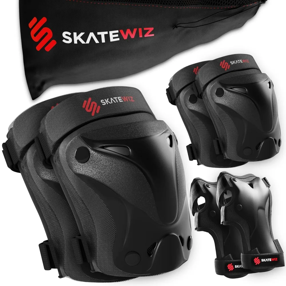 Adult Knee Elbow Pads Wrist Guards Set Protective Gear for Skating Skateboard Roller Skate Ice Skates
Adult Knee Elbow Pads Wrist Guards Set Protective Gear for Skating Skateboard Roller Skate Ice Skates
