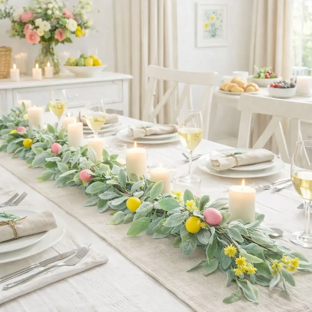 Colorful Eggs Easter Egg Garland Realistic Handmade Faux Green Leaf Vine Waterproof Lifelike Spring Vine Garland Mantel Decor
Colorful Eggs Easter Egg Garland Realistic Handmade Faux Green Leaf Vine Waterproof Lifelike Spring Vine Garland Mantel Decor