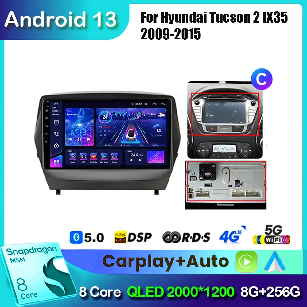for Hyundai Tucson 2 LM IX35 2009-2015 4G 2 Din Android Car Radio Carplay Auto Multimedia Video Player Navigation GPS Head Unit
for Hyundai Tucson 2 LM IX35 2009-2015 4G 2 Din Android Car Radio Carplay Auto Multimedia Video Player Navigation GPS Head Unit