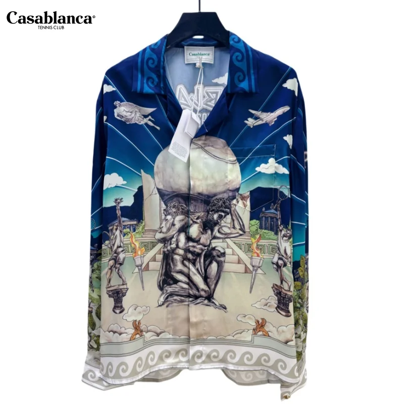 CASABLANCA Men's T Shirts Fashionable Long Sleeved Shirt Casual Man Shirts Novelty Blouse Long Sleeve Streetwear Clothing Tops
CASABLANCA Men's T Shirts Fashionable Long Sleeved Shirt Casual Man Shirts Novelty Blouse Long Sleeve Streetwear Clothing Tops