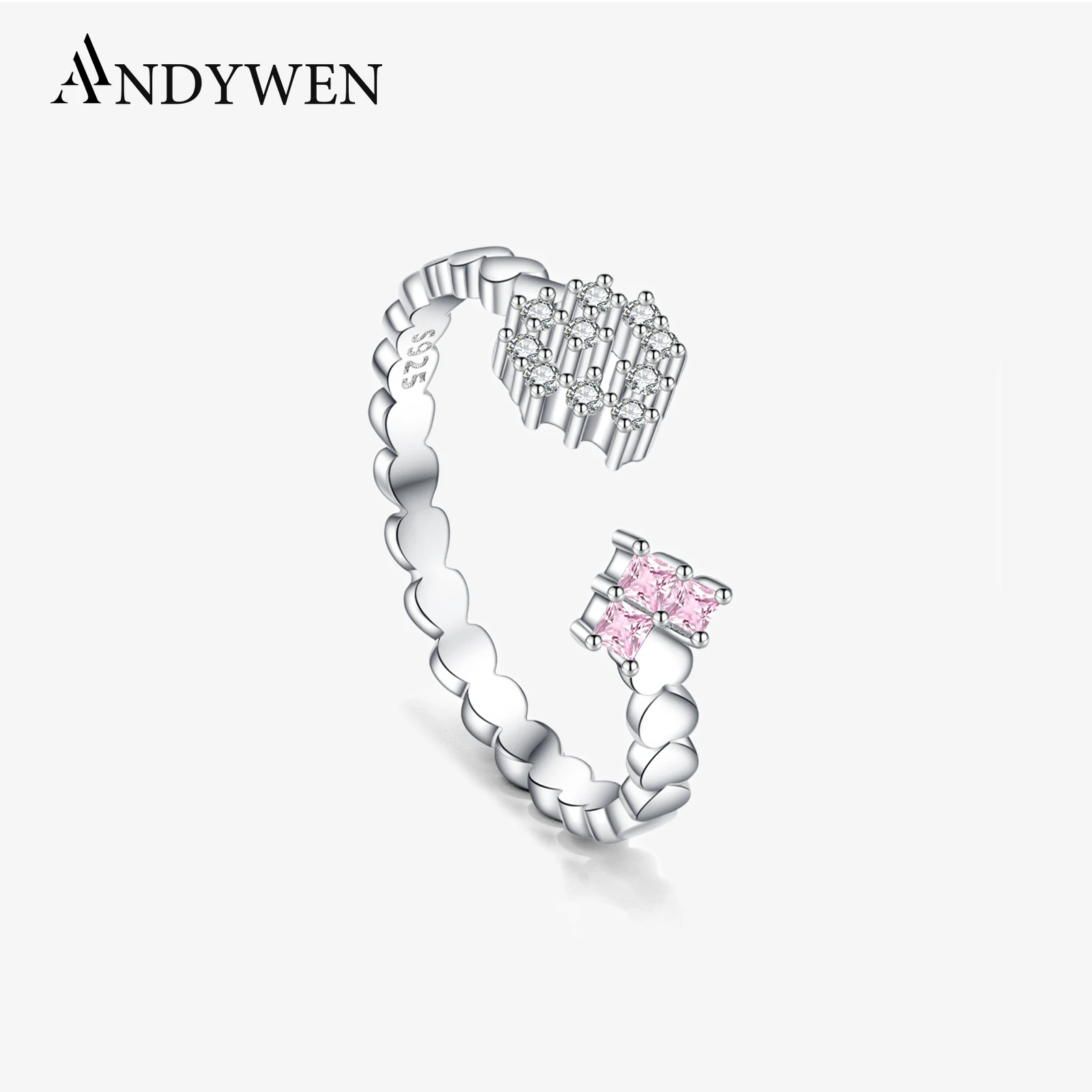 ANDYWEN 925 Sterling Silver Mutil Heart Love Sparkling Ring Pink CZ Zircon Resizable 2025 Women Sweet Valentine's Gift Jewelry
ANDYWEN 925 Sterling Silver Mutil Heart Love Sparkling Ring Pink CZ Zircon Resizable 2025 Women Sweet Valentine's Gift Jewelry