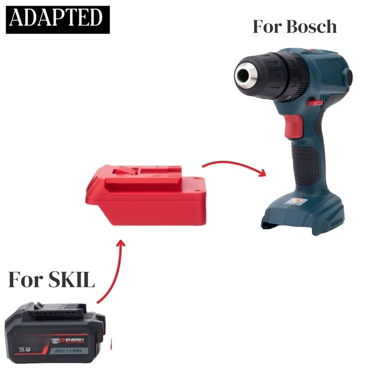 Battery Adapter For SKIL 18V Lithium compatible To For BOSCH 18V Power Tools Converter(Not include tools and battery)
Battery Adapter For SKIL 18V Lithium compatible To For BOSCH 18V Power Tools Converter(Not include tools and battery)