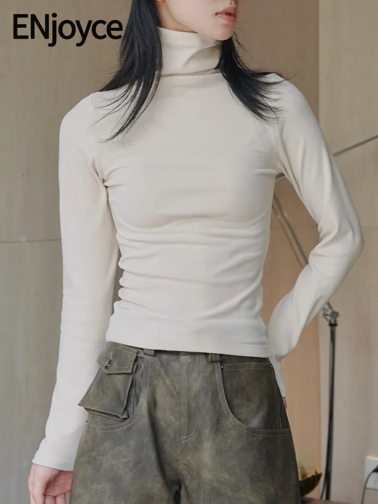 2024 Winter Women High Collar Warm T-Shirts Ladies Streetwear Korean Fashion Slim Long Sleeve Tops Pullovers Tee Bottom Shirt
2024 Winter Women High Collar Warm T-Shirts Ladies Streetwear Korean Fashion Slim Long Sleeve Tops Pullovers Tee Bottom Shirt