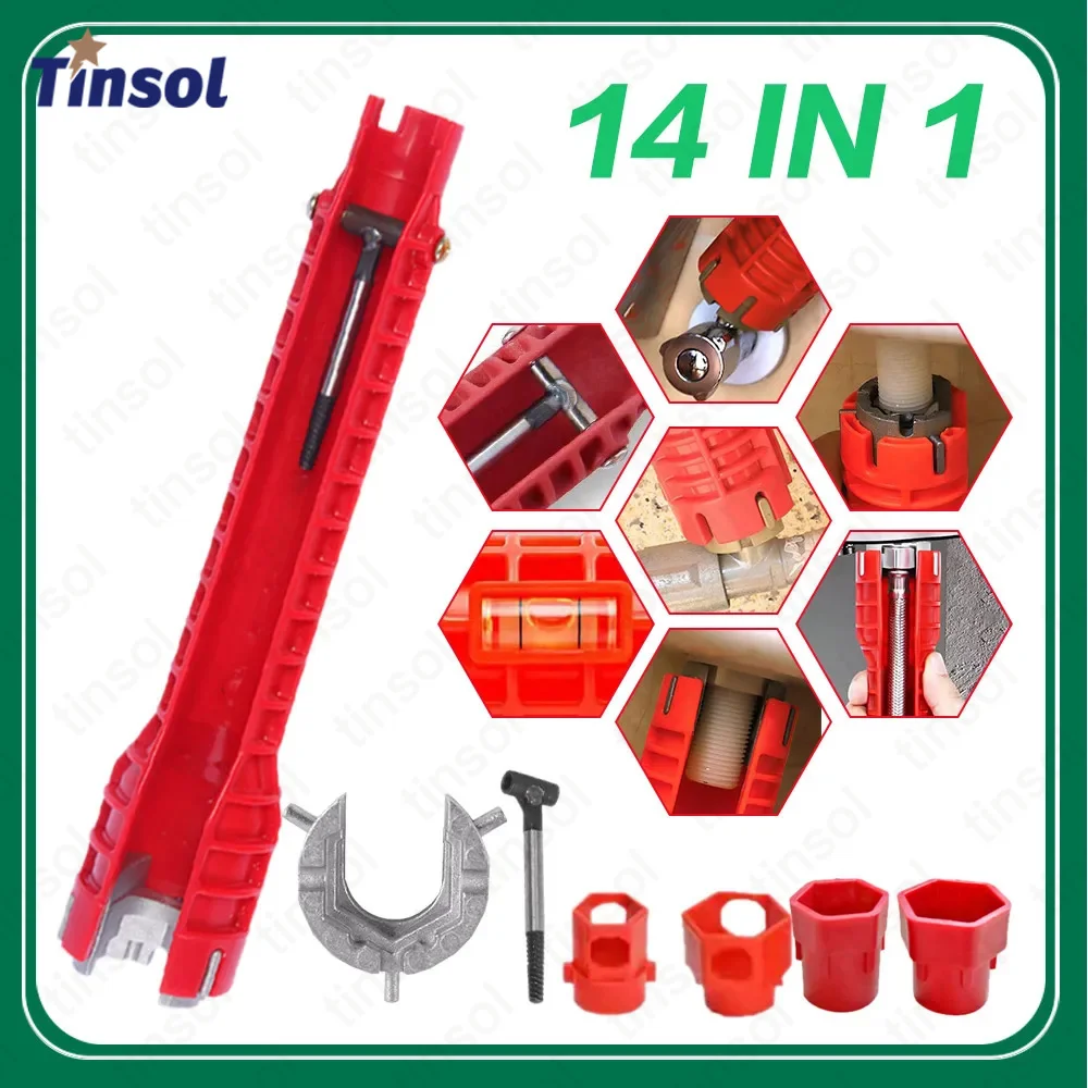 TINSOL Sink Faucet Wrench Anti-Slip Handle Double Head Wrench Plumbing Repair Tool Bathroom Kitchen Water Heater Spanner Tool
TINSOL Sink Faucet Wrench Anti-Slip Handle Double Head Wrench Plumbing Repair Tool Bathroom Kitchen Water Heater Spanner Tool