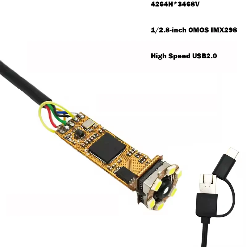 4264Hx3468V 16MP HD Автофокус IMX298 USB-модуль камеры, УФ-совместимый, Plug and Play со светодиодной подсветкой для промышленного осмотра
4264Hx3468V 16MP HD Автофокус IMX298 USB-модуль камеры, УФ-совместимый, Plug and Play со светодиодной подсветкой для промышленного осмотра
