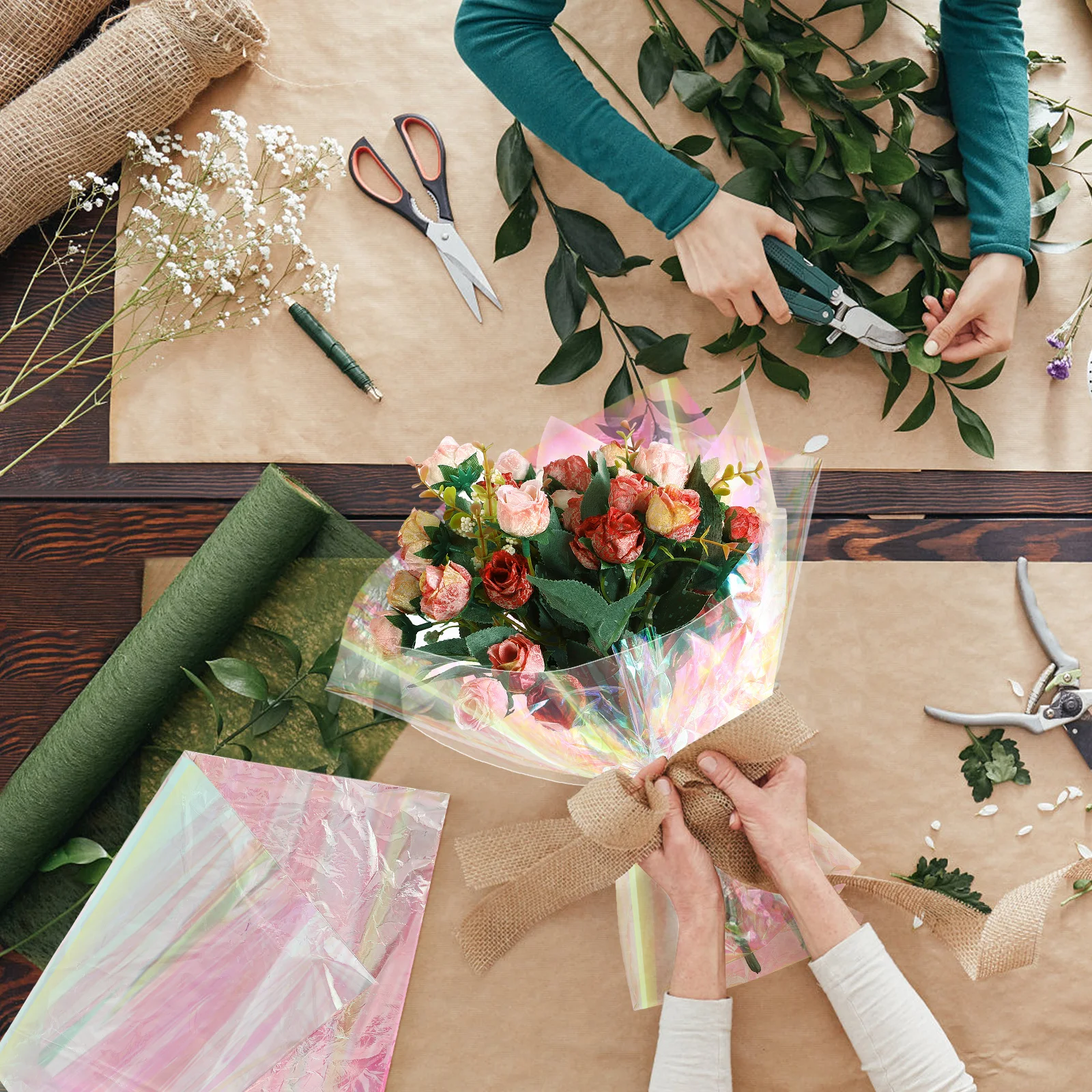 20pcs Iridescent Film Eco-Friendly Cellophane Wrap For Flower Gift Craft Wine Bottle Cellophane Wrappers Decoration
20pcs Iridescent Film Eco-Friendly Cellophane Wrap For Flower Gift Craft Wine Bottle Cellophane Wrappers Decoration