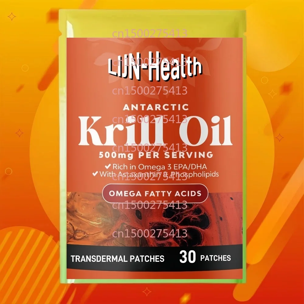 30 Patches Antarctic Krill Oil Transdermal Patches with Omega 3 EPA DHA & Astaxanthin for Brain Joint & Heart
30 Patches Antarctic Krill Oil Transdermal Patches with Omega 3 EPA DHA & Astaxanthin for Brain Joint & Heart