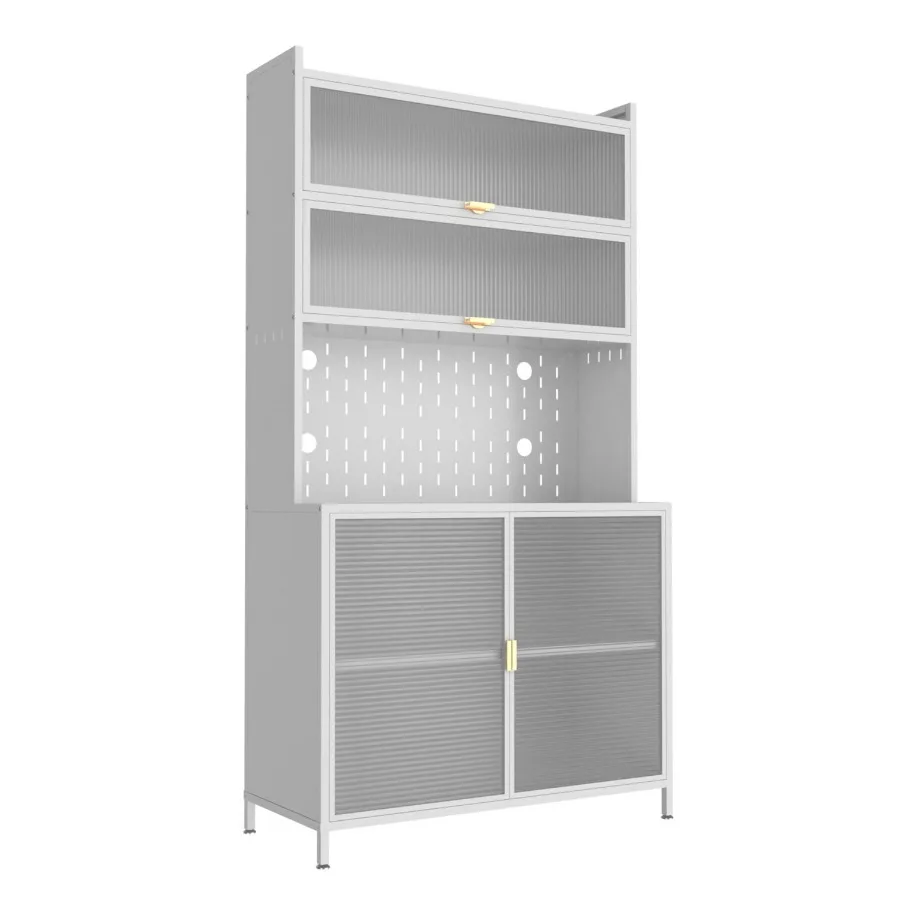 73'' Tall Kitchen Pantry Cabinet 6 Level Flip Door with Pegboard Metal Pantry Storage Cabinet AntiTip Design Hutch for Kitchen
73'' Tall Kitchen Pantry Cabinet 6 Level Flip Door with Pegboard Metal Pantry Storage Cabinet AntiTip Design Hutch for Kitchen