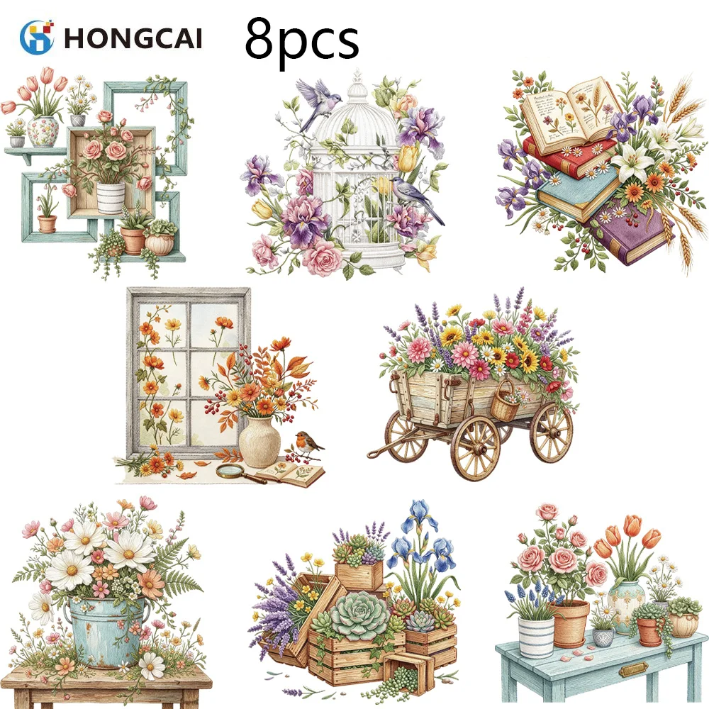 8Pcs Rustic Embroidery Flower Cart DTF Transfers, High Elastic for Hoodies Knits, Ready to Press Anti-cracking Stickers
8Pcs Rustic Embroidery Flower Cart DTF Transfers, High Elastic for Hoodies Knits, Ready to Press Anti-cracking Stickers