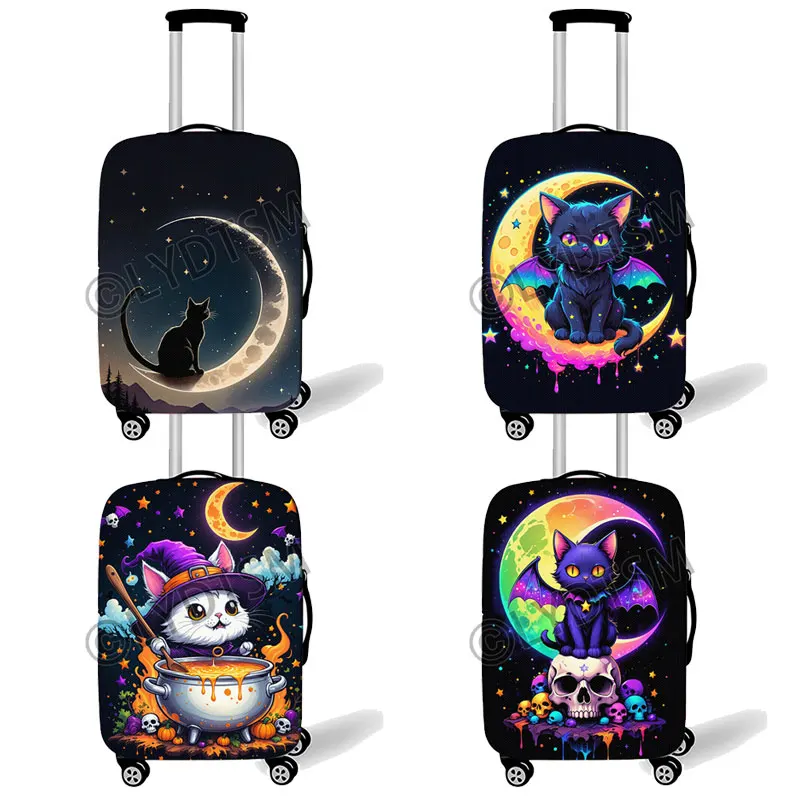 18-30 Inches Witch Black Cat and Moon Pattern Luggage Cover Skull Witch Kitten with Wings Trolley Protective Suitcase Cover
18-30 Inches Witch Black Cat and Moon Pattern Luggage Cover Skull Witch Kitten with Wings Trolley Protective Suitcase Cover