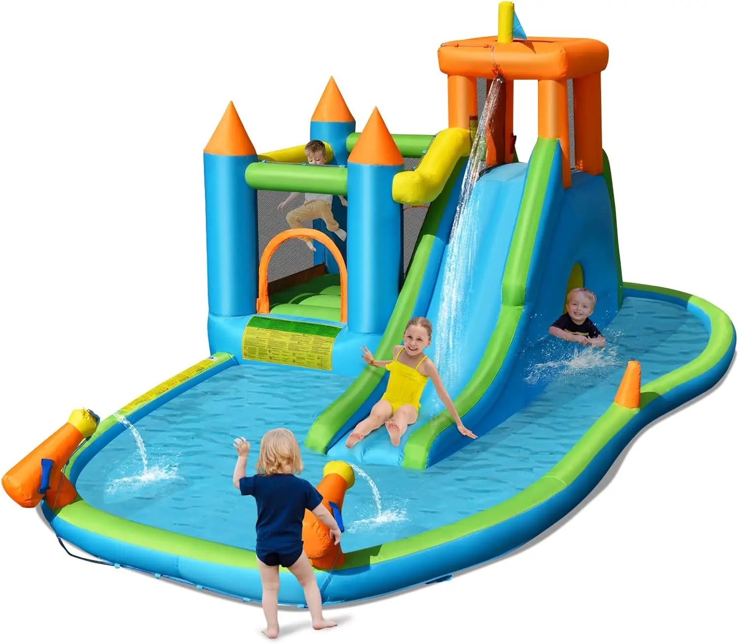 Inflatable Water Slide, 8 in 1 Giant Jumping Water Bounce House Waterslide Park w/Splash Pool, Crawling, Outdoor Blow up Water S
Inflatable Water Slide, 8 in 1 Giant Jumping Water Bounce House Waterslide Park w/Splash Pool, Crawling, Outdoor Blow up Water S