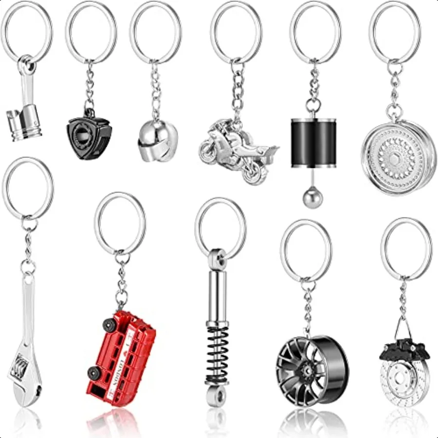 11 Pieces Auto Parts Metal Key Chain Set Spinning Turbo Keychain Wrench Keyring Motorcycle Helmet Key Holder Wheel Tire Rim Bra
11 Pieces Auto Parts Metal Key Chain Set Spinning Turbo Keychain Wrench Keyring Motorcycle Helmet Key Holder Wheel Tire Rim Bra