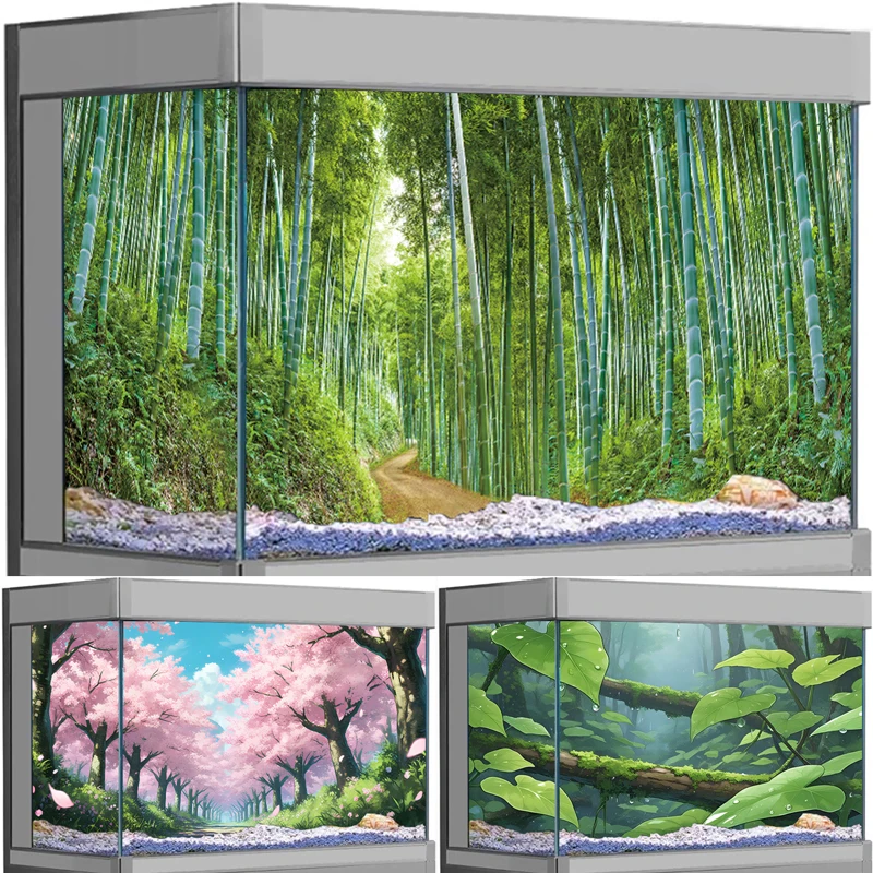 Natural Bamboo Forest & Cherry Blossom Aquarium Background Sticker PVC Double-sided Adhesive Fish Tank Decoration
Natural Bamboo Forest & Cherry Blossom Aquarium Background Sticker PVC Double-sided Adhesive Fish Tank Decoration