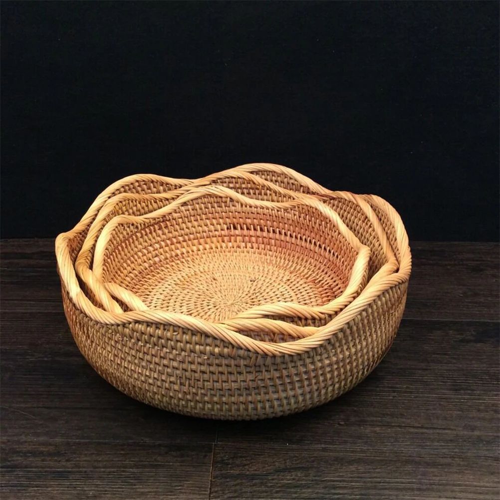 Rattan Woven Storage Wave Style Vegetable Fruit Basket For Kitchen Picnic Party Size S Food Storage Container Bread Basket
Rattan Woven Storage Wave Style Vegetable Fruit Basket For Kitchen Picnic Party Size S Food Storage Container Bread Basket