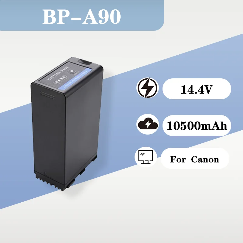 High Capacity Rechargeable Replacement Battery BP A90 For Canon Series BP A30 BP A60 14.4V 10500mAh Camera Battery
High Capacity Rechargeable Replacement Battery BP A90 For Canon Series BP A30 BP A60 14.4V 10500mAh Camera Battery