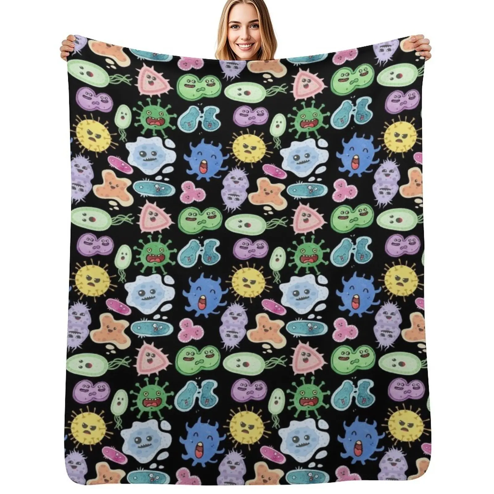 Cute Microbes Bacteria, Virus, Ecoli MicroBiology Seamless Pattern Sticker Pack. Throw Blanket Heavy Baby Furry Blanket
Cute Microbes Bacteria, Virus, Ecoli MicroBiology Seamless Pattern Sticker Pack. Throw Blanket Heavy Baby Furry Blanket