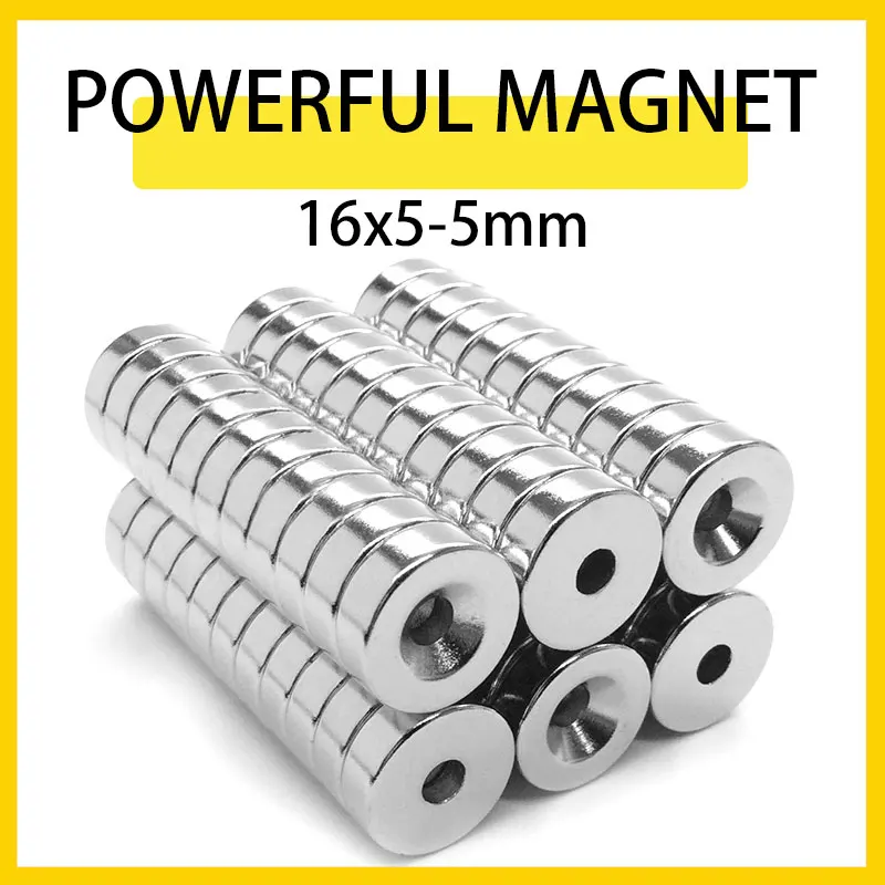 2~50PCS 16x5-5mm Neodymium Magnet 16mm x 5mm Hole 5mm NdFeB N35 Round Super Powerful Strong Permanent Magnetic imanes Disc
2~50PCS 16x5-5mm Neodymium Magnet 16mm x 5mm Hole 5mm NdFeB N35 Round Super Powerful Strong Permanent Magnetic imanes Disc
