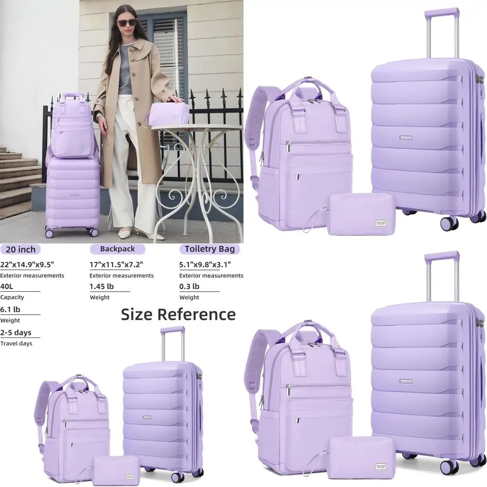 22 Inch Purple Hardshell Spinner Carry-On Suitcase for Women
22 Inch Purple Hardshell Spinner Carry-On Suitcase for Women
