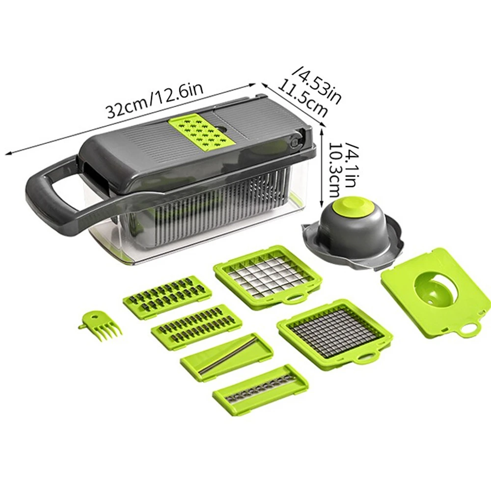 12/16pcs Vegetable Cutter Multifunctional Slicer Fruit Potato Peeler Carrot Grater Kitchen accessories basket vegetable Slicer
12/16pcs Vegetable Cutter Multifunctional Slicer Fruit Potato Peeler Carrot Grater Kitchen accessories basket vegetable Slicer