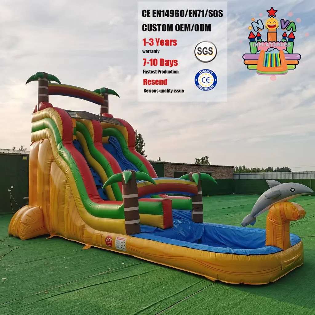 Factory Whole Sale Commercial Inflatable Water Slide With Pool for Rental Business and Home Backyard
Factory Whole Sale Commercial Inflatable Water Slide With Pool for Rental Business and Home Backyard