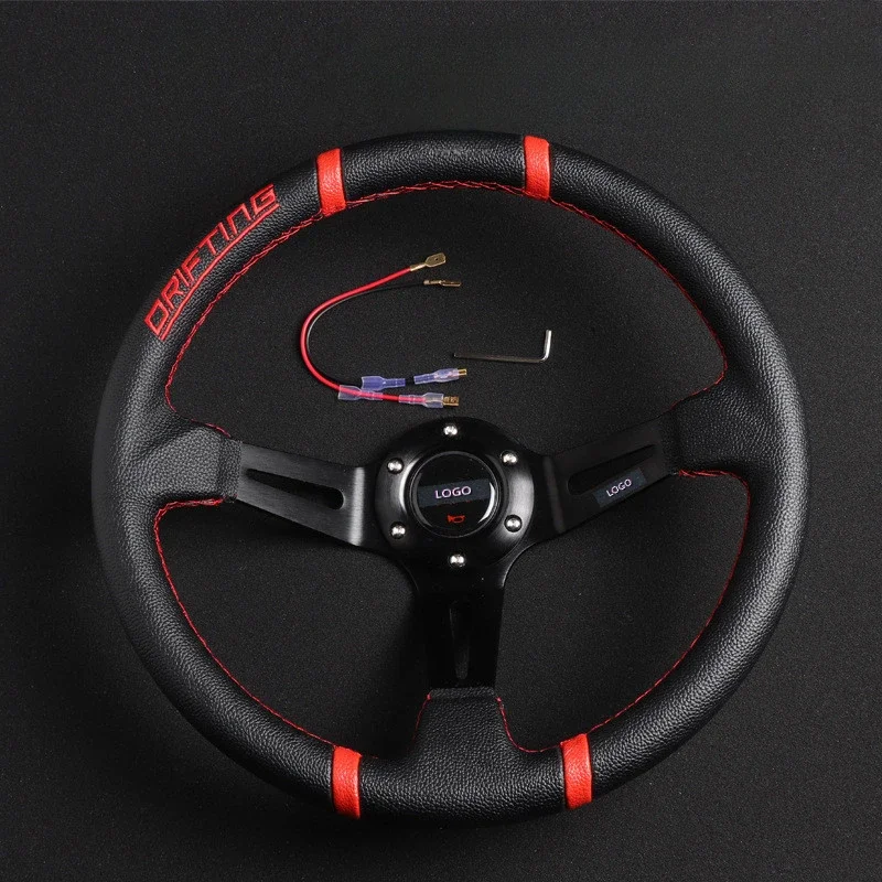 Refitting New 14 Inch / 35 Cm Screw Aperture 70mm PVC + Black Frame Racing Universal Steering Wheel
Refitting New 14 Inch / 35 Cm Screw Aperture 70mm PVC + Black Frame Racing Universal Steering Wheel