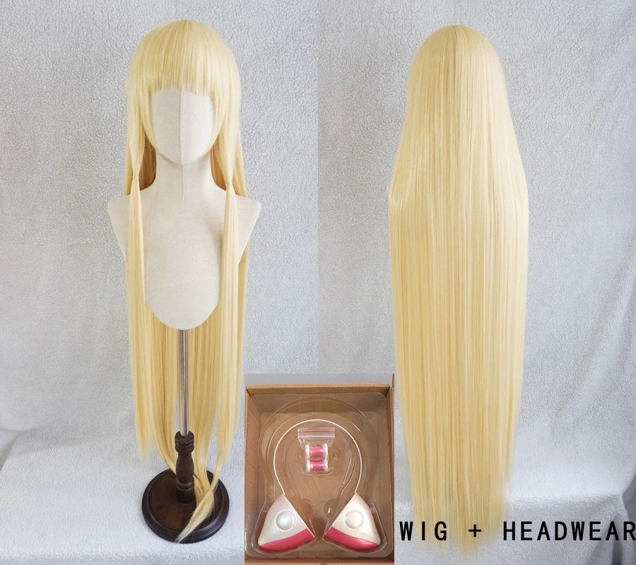 51 inches 130cm Long Milk Golden Chobits Chii Blonde Cosplay Wigs With Cosplay Prop Ears Heat Resistance Hair Wigs + a wig cap
51 inches 130cm Long Milk Golden Chobits Chii Blonde Cosplay Wigs With Cosplay Prop Ears Heat Resistance Hair Wigs + a wig cap