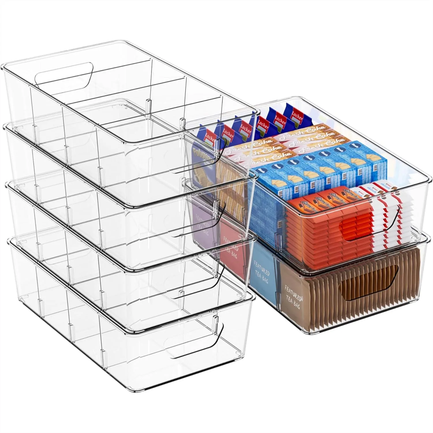 Clear Stackable Pantry Organizer for Snacks, Fridge, and Office - Durable Plastic Storage Bins
Clear Stackable Pantry Organizer for Snacks, Fridge, and Office - Durable Plastic Storage Bins