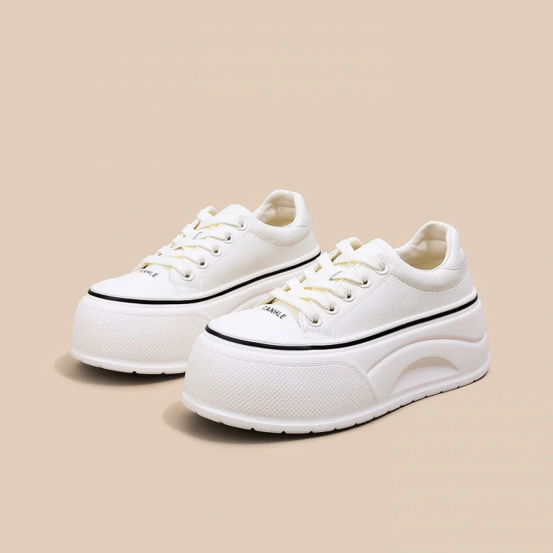 Thick-soled Genuine Leather Breathable White Sneakers Casual Lightweight Board Shoes Soft Bottom Outdoor Sports Women's Shoes
Thick-soled Genuine Leather Breathable White Sneakers Casual Lightweight Board Shoes Soft Bottom Outdoor Sports Women's Shoes