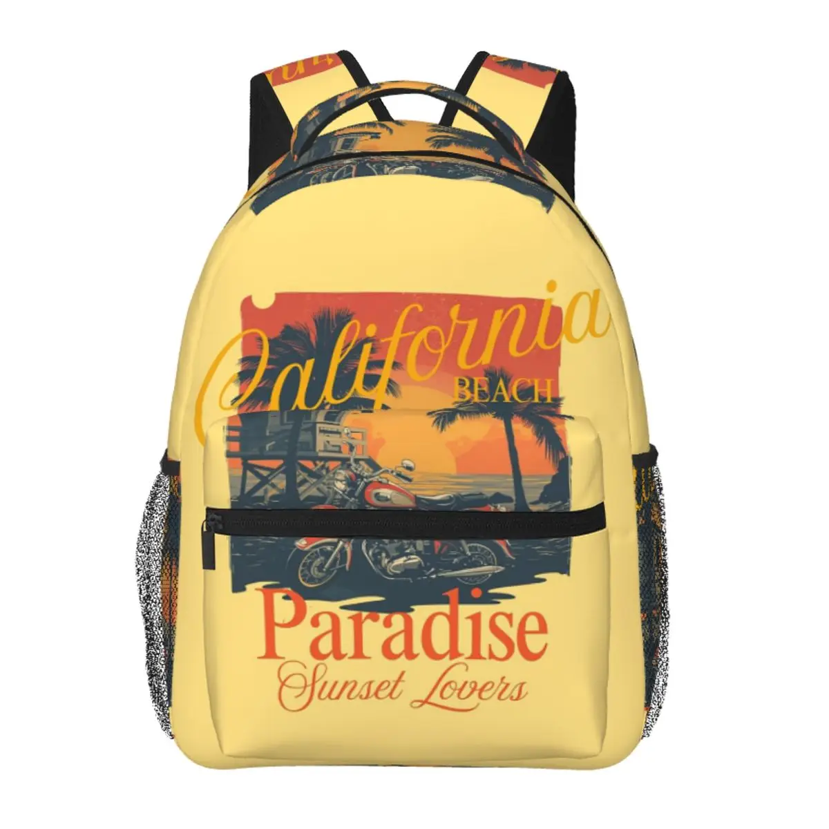 California Beach Paradise Motorcycle Sunset Backpack Student BookBag Kids School Bag Laptop Shoulder Bags for Boys Girls
California Beach Paradise Motorcycle Sunset Backpack Student BookBag Kids School Bag Laptop Shoulder Bags for Boys Girls