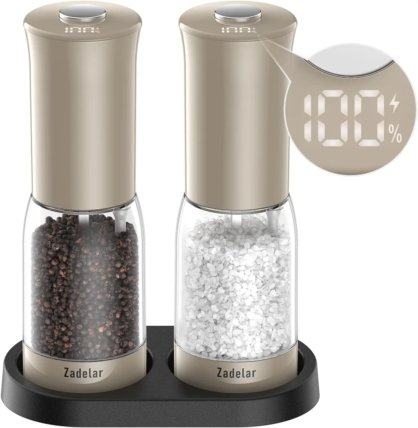Electric Salt and Pepper Grinder Set with LED Power Display,Larger Capacity Salt and Pepper Shakers Set Rechargeable Electric
Electric Salt and Pepper Grinder Set with LED Power Display,Larger Capacity Salt and Pepper Shakers Set Rechargeable Electric