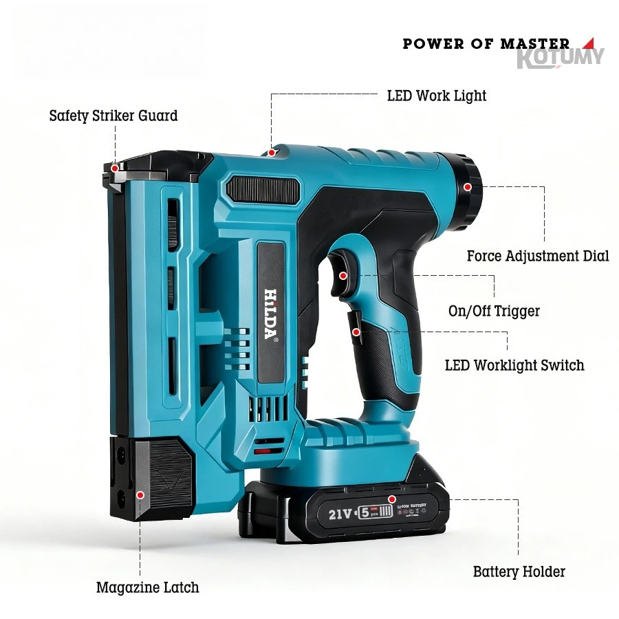 Cordless Woodworking Straight Nail Gun, Non-Jamming Portable Nailer for Home Decoration
Cordless Woodworking Straight Nail Gun, Non-Jamming Portable Nailer for Home Decoration