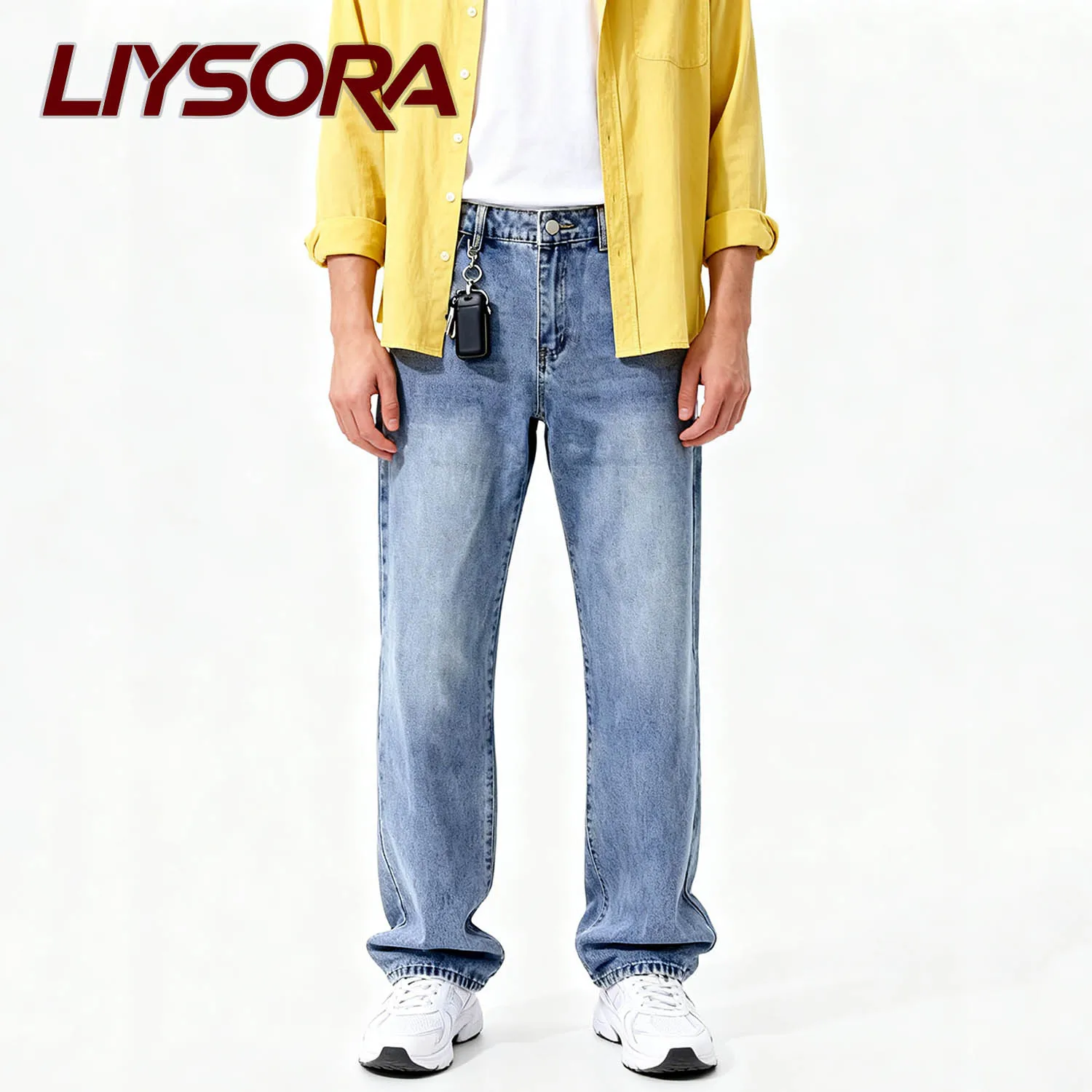 New Men's American Retro Business Light Blue Baggy Straight Leg Jeans High Street Loose Washed Fashion Casual Soft Jeans Unisex
New Men's American Retro Business Light Blue Baggy Straight Leg Jeans High Street Loose Washed Fashion Casual Soft Jeans Unisex