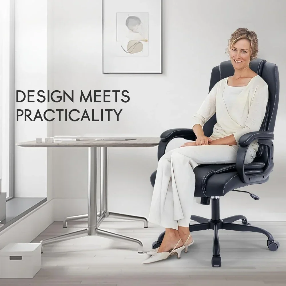 A Comfortable ergonomic office chair with waist support, PVC leather office chair 24.4"D x 27.55"W x 46.46"H
A Comfortable ergonomic office chair with waist support, PVC leather office chair 24.4"D x 27.55"W x 46.46"H