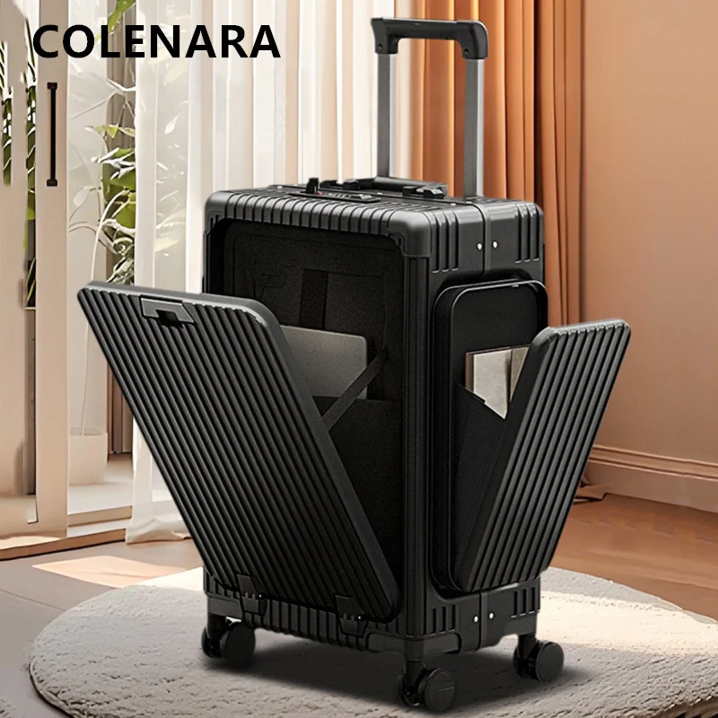 COLENARA Women's Suitcase Front Opening Boarding Case Laptop Trolley Case 20"24Inch USB Charging Multifunctional Men's Luggage
COLENARA Women's Suitcase Front Opening Boarding Case Laptop Trolley Case 20"24Inch USB Charging Multifunctional Men's Luggage
