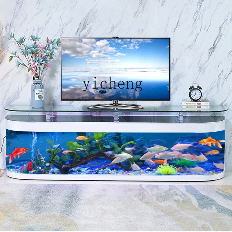 ZZ TV cabinet ecological goldfish tank household living room background wall free water box
ZZ TV cabinet ecological goldfish tank household living room background wall free water box