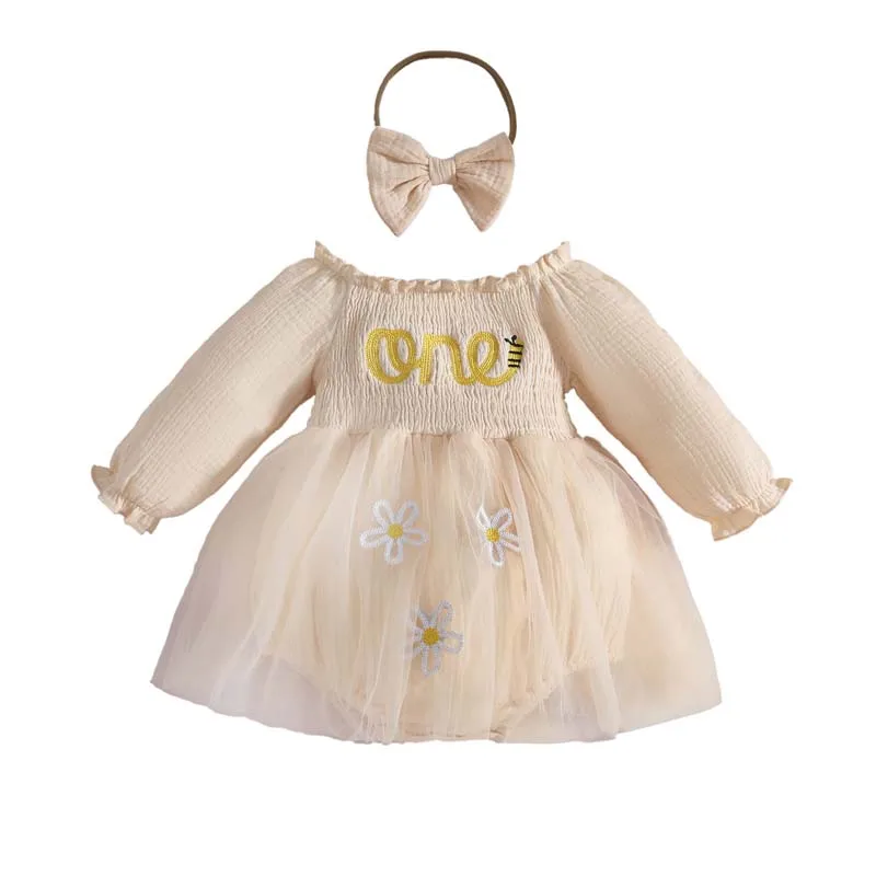 Baby Girl Clothes Birthday 1Year Old Party Dress Long Sleeve Letter Embroidery Mesh Dress With Hairband Newborn Baby Girl Skirts
Baby Girl Clothes Birthday 1Year Old Party Dress Long Sleeve Letter Embroidery Mesh Dress With Hairband Newborn Baby Girl Skirts