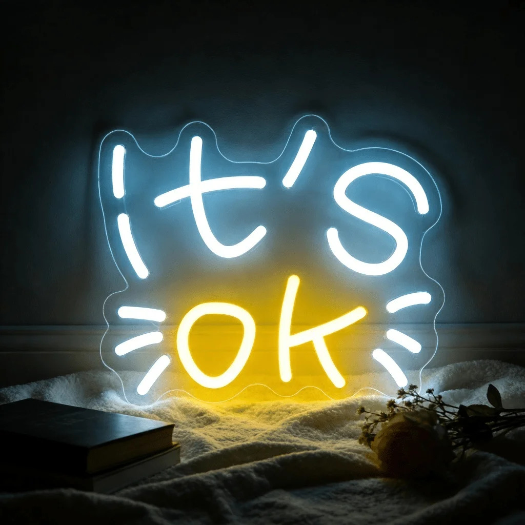 It's OK Neon Sign LED Night Light USB Rechargeable Aesthetic Cute Decoration Lamp for Bedroom Living Room Gifts
It's OK Neon Sign LED Night Light USB Rechargeable Aesthetic Cute Decoration Lamp for Bedroom Living Room Gifts