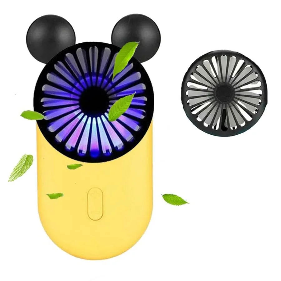 Cute Personal Mini Fan, Mini Handheld USB Rechargeable Portable Fan with Stylish LED Light, 3 Speed Adjustable, Cute Mouse, for
Cute Personal Mini Fan, Mini Handheld USB Rechargeable Portable Fan with Stylish LED Light, 3 Speed Adjustable, Cute Mouse, for