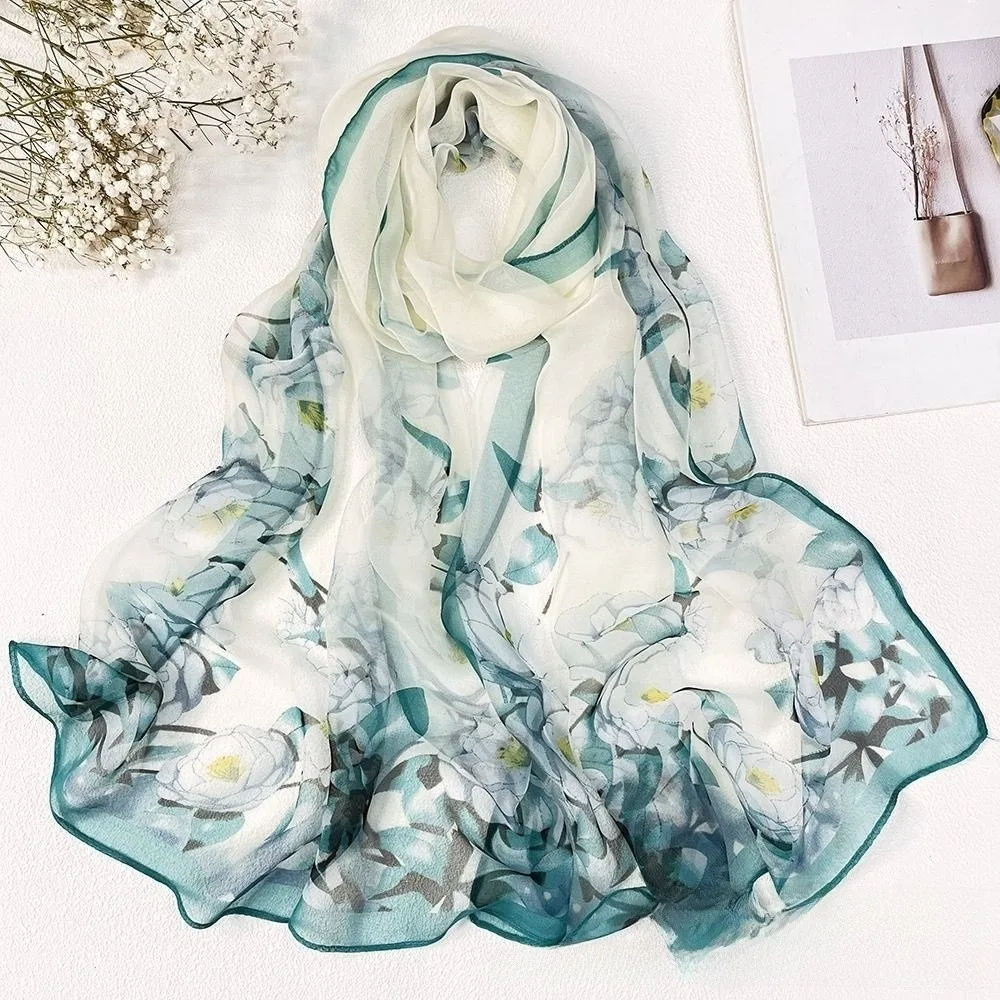 Gifts Floral Printing Silk Scarf Sun-Resistant Smooth Long Wraps Breathable Sunscreen Hijab for Women
Gifts Floral Printing Silk Scarf Sun-Resistant Smooth Long Wraps Breathable Sunscreen Hijab for Women