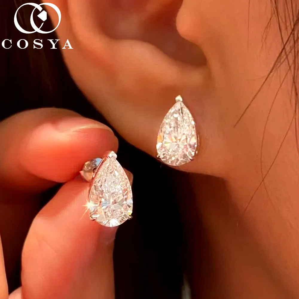 Серьги COSYA 1/2/4CT с муассанитом грушевидной огранки, 100% серебро S925, цвет D, в форме капли, с бриллиантами, для женщин, изысканные ювелирные изделия, подарок
Серьги COSYA 1/2/4CT с муассанитом грушевидной огранки, 100% серебро S925, цвет D, в форме капли, с бриллиантами, для женщин, изысканные ювелирные изделия, подарок